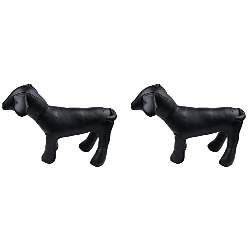 Epodmalx 2 x Schaufensterpuppe, Spielzeug-Hund, Modell für Hunde, Standposition, Schaufensterpuppe, Schaufensterausstellung für Haustiere, schwarz, M von Epodmalx