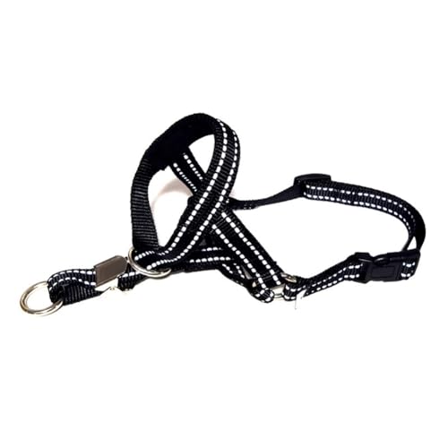 Epodmalx Maulkorb für Hunde, Anti-Black-Halsband für Hunde, Trainingswerkzeug für Hunde, atmungsaktiv, Nylon, mit reflektierenden Streifen, Größe L, Schwarz von Epodmalx