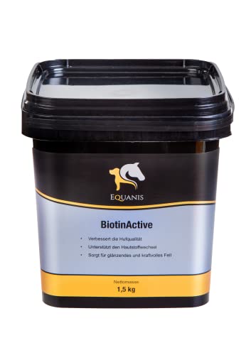 BiotinActive - 1,5 kg Pellets zur Unterstützung von Haut- Fell- und Horn. Mit Biotin, Zink, MSM und Kupfer. PSSM-konform von Equanis