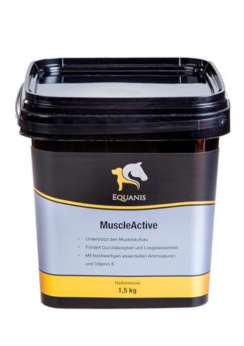 Equanis MuscleActive - Unterstützt den Muskelaufbau deines Pferdes mit 50% Spirulina, Vitamin E, Reiskeimöl, Calcium und Magnesium. Ohne Zucker, Melasse und Getreide von Equanis