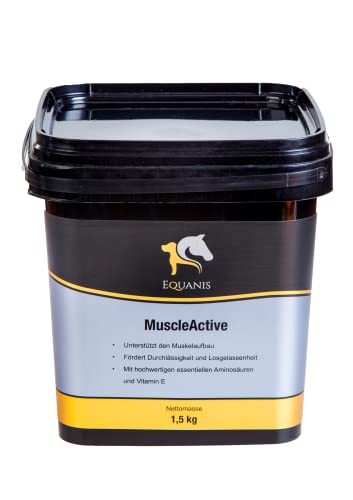 Equanis MuscleActive - Unterstützt den Muskelaufbau deines Pferdes mit 50% Spirulina, Vitamin E, Reiskeimöl, Calcium und Magnesium. Ohne Zucker, Melasse und Getreide von Equanis
