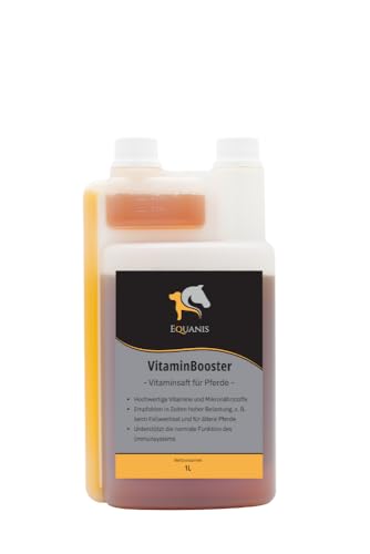 Equanis VitaminBooster - Flüssiger Vitaminsaft für Pferde. Bessere Versorgung mit Vitaminen zur Optimierung des Stoffwechsels von Equanis