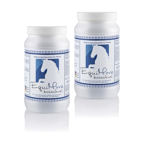 EquiMove Doppelpack | bronchial (2 x 1,5 kg) - Zur Unterstützung und Beruhigung der Atemwege, wie auch der Immunfunktion | Mit Thymian-, Eibischwurzel-, Brunnenkresse-, Efeublätter Extrakt und mehr von EquiMove