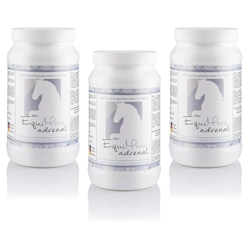 EquiMove Dreierpack | Adrenal (3 x 1,5 kg) - Zur Minderung von Stressreaktionen im Zusammenhang mit dem Vorliegen von ECS | Mit Mönchspfeffer-, Artischocken-, Ginkgo- und Mariendistel-Extrakt von EquiMove