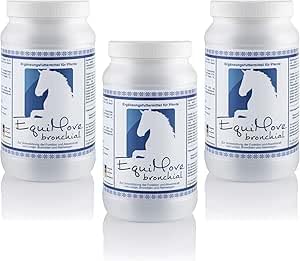EquiMove Dreierpack | bronchial (3 x 1,5 kg) - Zur Unterstützung und Beruhigung der Atemwege, wie auch der Immunfunktion | Mit Thymian-, Eibischwurzel-, Brunnenkresse-, Efeublätter Extrakt und mehr von EquiMove