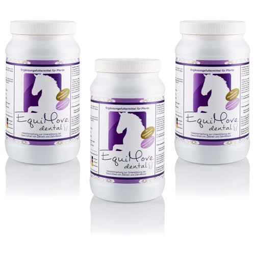 EquiMove Dreierpack | dental (3 x 1,5 kg) - Zur Unterstüzung und Optimierung der Maulhöhlengesundheit | Mit Vitamin C, Zink, Propolis und Reishi von EquiMove