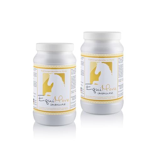 EquiMove Immune (2X 1,5 kg) | unterstützt Immunsystem und Immunregulation | Immunkur mit PEA, Reishi, ABM und Astragalus | Ergänzung für Pferde von EquiMove