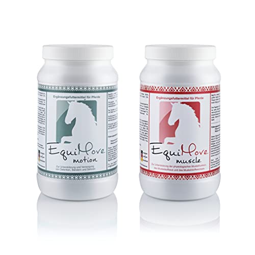 Bundle Muskel/Gelenke/Sehnen | je 1 Dose (1,5 kg) EquiMove Motion & EquiMove Muscle | Ergänzungsfuttermittel für Pferde mit Gelenk- und Muskelproblemen von EquiMove