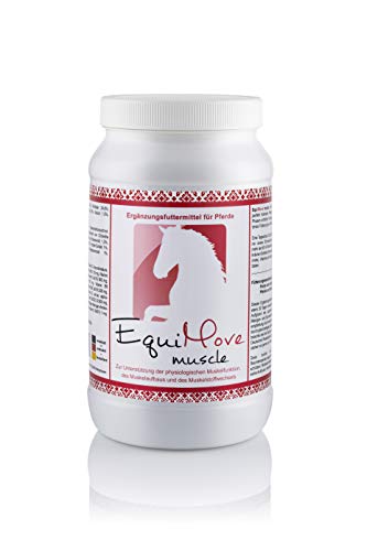 EquiMove Muscle 1,5 kg | Muskelaufbau und Reha für Pferde | 4-Fach effektiv: reines Oryzanol, Aminosäuren, Spirulina + Chlorella | einfache Gabe von EquiMove