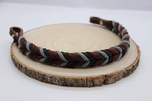 Equimour Stirnriemen „Ledertraum“ – konfigurierbar aus Fettleder & Paracord | Für Trense & Kandare | Handgemacht in Deutschland | Reitzubehör & Geschenk für Reiterin & Pferdeliebhaber von Equimour