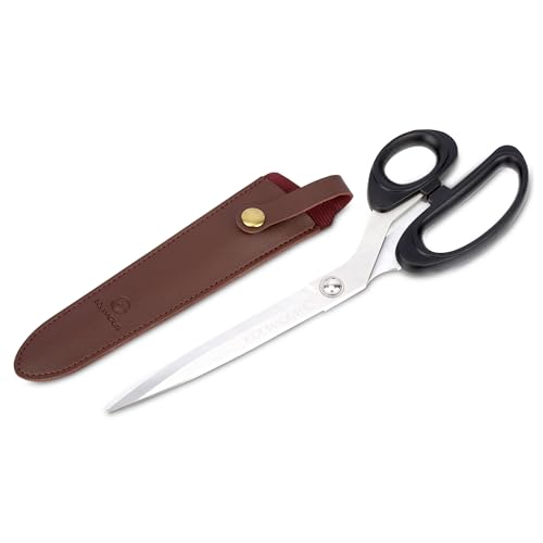 Personalisierbare Schweifschere – Scharfe Pferdeschere aus rostfreiem Edelstahl | Präziser Schnitt für kräftiges Schweifhaar | Ergonomischer Griff & Etui aus veganem Leder | Pferdezubehör von Equimour