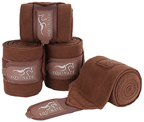 Equinate Fleecebandagen Harmony 4er Set in vielen Farben Bandagen Braun Pferd von Equinate