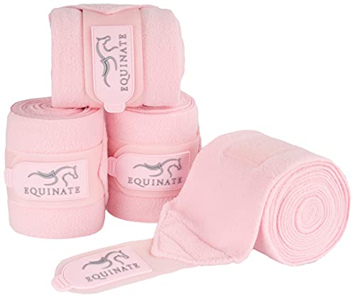 Equinate Fleecebandagen Harmony 4er Set in vielen Farben Bandagen Fleece Altrosa Pferd von Equinate