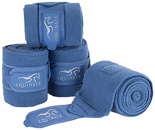 Equinate Fleecebandagen Harmony 4er Set in vielen Farben Bandagen Fleece Navy Pony von Equinate