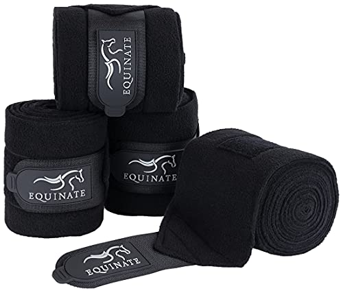 Equinate Fleecebandagen Harmony 4er Set in vielen Farben Bandagen Fleece Schwarz Pferd von Equinate