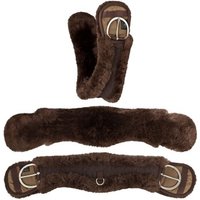 Equinate Western Mondgurt anatomisch Lammfell braun 75 cm von Equinate