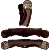Equinate Western Mondgurt anatomisch mit synthetischem Lammfell braun 80 cm von Equinate