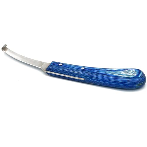 Equine Care Hufmesser Rechtshänder - Super scharfe J2 Stahl Schmale Klinge, Ergonomischer Blechgriff - Professionelles Hufwerkzeug für Pferd, Kuh, Ziege Huf Trimmen & Shoeing - Farrier Supplies Equine Care Hufmesser Rechtshänder - Super scharfe J2 Stahl Schmale Klinge, Ergonomischer Blechgriff - Professionelles Hufwerkzeug für Pferd, Kuh, Ziege Huf Trimmen & Shoeing - Farrier Supplies von Equine Care