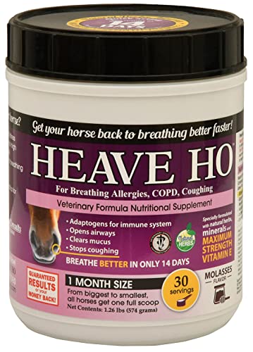 Heave Ho Equine Pferd Heaves, Chronisch allergische Atemwegs, COPD, Asthma Geschmack: Molasse von Equine Medical & Surgical Assoc.