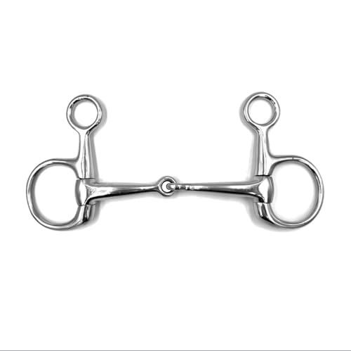 Equine Smile ES0074 Gebiss Baucher Trense Bauchergebiss einfach gebrochen aus Edelstahl Gebissstärke 15 mm (12.5 cm) von Equine Smile