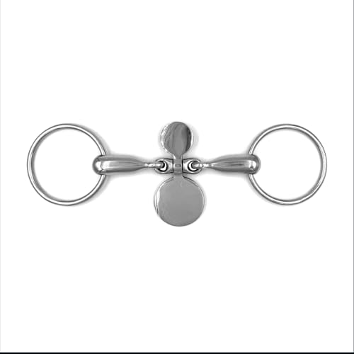 Equine Smile ES0075 Gebiss Zungenstreckertrense Zungenstreckergebiss Wassertrense mit Zungenlöffel aus Edelstahl Gebissstärke 19 mm (13.5 cm) von Equine Smile
