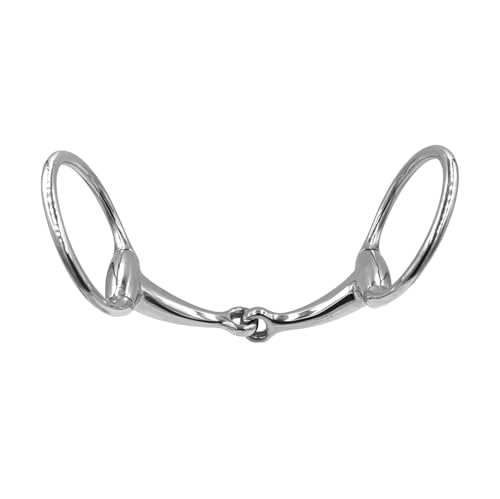 Equine Smile ES0081 Gebiss Olivenkopfgebiss Olivenkopftrense Einfach Gebrochen aus Edelstahl Ringdurchmesser 70 mm Gebissstärke 16 mm (14.5 cm) von Equine Smile