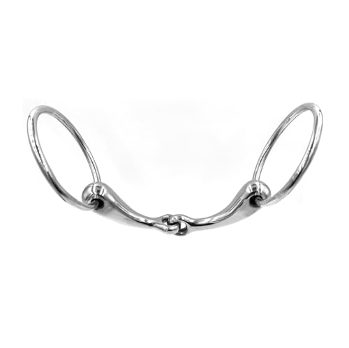 Equine Smile ES0082 Gebiss ErgoBit Wassertrense Einfach Gebrochen anatomisch geformtes maulfreundliches aus Edelstahl Ringdurchmesser 65 mm Gebissstärke 16 mm (12.5 cm) von Equine Smile