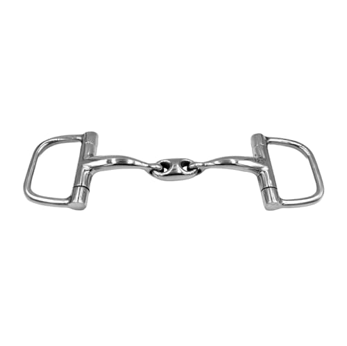 Equine Smile ES0090 Gebiss ErgoBit D-Ring Trense Doppelt Gebrochen anatomisch geformtes maulfreundliches aus Edelstahl 14 mm (14.5 cm) von Equine Smile