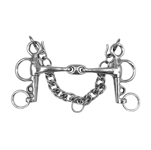 Equine Smile ES0091 Gebiss Pelham Doppelt Gebrochen aus Edelstahl Gebissstärke 15 mm (12.5 cm) von Equine Smile