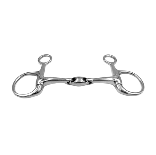 Equine Smile ES0092 Gebiss Baucher Trense Bauchergebiss Doppelt Gebrochen aus Edelstahl Gebissstärke 15 mm (14.5 cm) von Equine Smile