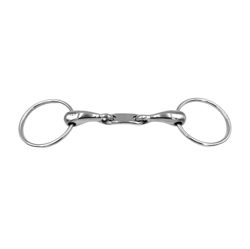 Equine Smile ES0096 Gebiss ErgoBit Dr. Bristol Wassertrense Doppelt Gebrochen anatomisch geformtes maulfreundliches aus Edelstahl Ringdurchmesser 65 mm Gebissstärke 16 mm (14.5 cm) von Equine Smile