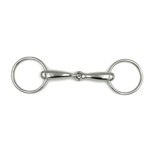 Equine Smile ES0110 Gebiss Wassertrense Hohl Einfach Gebrochen aus Edelstahl Ringdurchmesser 65 mm Gebissstärke 18 mm (12.5 cm) von Equine Smile