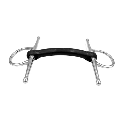 Equine Smile ES0112 Gebiss Knebeltrense Schenkeltrense Stangengebiss mit Flexibel Gummi Stange Gebissstärke 19 mm (12.5 cm) von Equine Smile