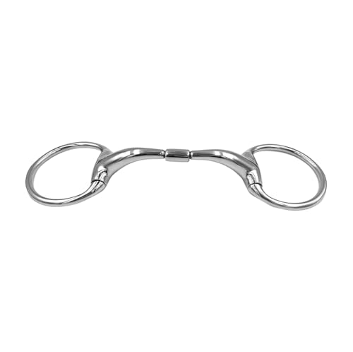 Equine Smile ES0119 Gebiss ErgoBit Bit Eggbutt Olivenkopfgebiss Olivenkopftrense Lock Roller aus Edelstahl Ringdurchmesser 70 mm Gebissstärke 18 mm (12.5 cm) von Equine Smile