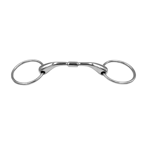 Equine Smile ES0121 Gebiss ErgoBit Bit Wassertrense Lock Roller ohne Haken aus Edelstahl Ringdurchmesser 65 mm Gebissstärke 16 mm (14.5 cm) von Equine Smile