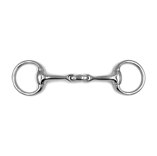 Equine Smile ES0123 Gebiss Olivenkopfgebiss Olivenkopftrense Einfach Gebrochen aus Edelstahl Ringdurchmesser 55 mm Gebissstärke 14 mm (14.5 cm) von Equine Smile