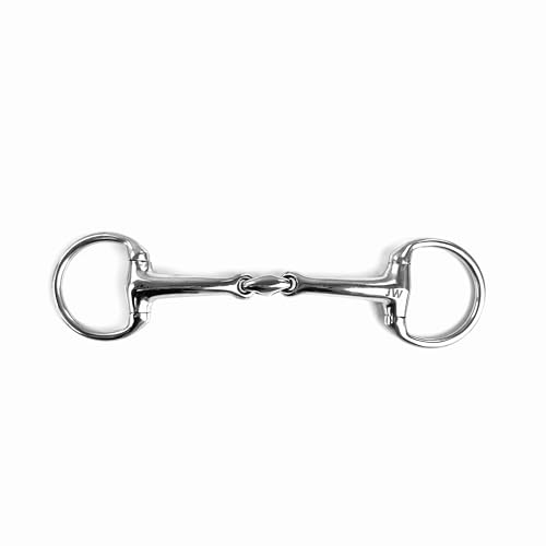 Equine Smile ES0164 JW Gebiss Olivenkopfgebiss Olivenkopftrense Doppelt Gebrochen aus Edelstahl Ringdurchmesser 50 mm Gebissstärke 15 mm (13.5 cm) von Equine Smile