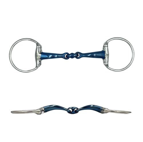 Equine Smile ES0165 JW Gebiss ErgoBit Sweet Iron Olivenkopfgebiss Olivenkopftrense Doppelt Gebrochen aus Edelstahl Ringdurchmesser 65 mm Gebissstärke 18 mm (13.5 cm) von Equine Smile
