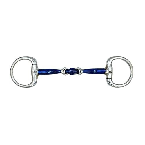 Equine Smile ES0166 JW Gebiss Sweet Iron Olivenkopfgebiss Olivenkopftrense Doppelt Gebrochen aus Edelstahl Ringdurchmesser 50 mm Gebissstärke 13 mm (13.5 cm) von Equine Smile