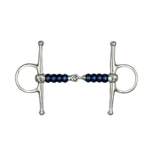 Equine Smile ES0168 JW Gebiss Sweet Iron Knebeltrense Schenkeltrense Einfach Gebrochen mit Sweet Iron Cherrry Roller aus Edelstahl Ringdurchmesser 45 mm Gebissstärke 15 mm (12.5 cm) von Equine Smile