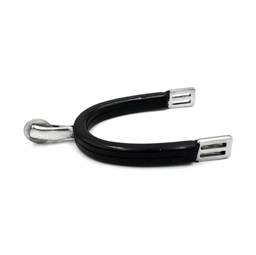 Equine Smile ES1029 Radsporen mit Gummi mit Sporenschutz Reitsporen Reiten Sporen Spur hochwertiger Edelstahl (Damen 45 mm) von Equine Smile