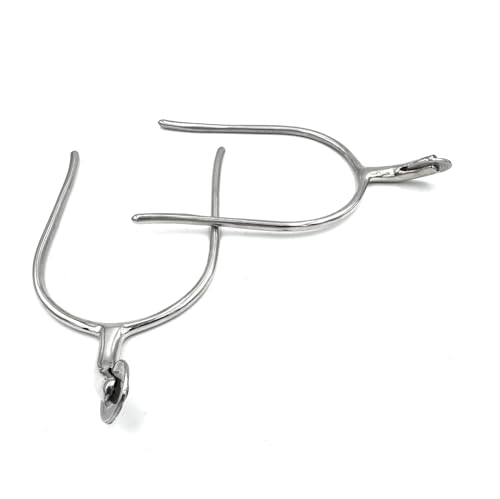 Equine Smile ES1032 Stecksporen Neigung Radsporen Reitsporen Reiten Sporen Spur hochwertiger Edelstahl (Damen 45 mm) von Equine Smile