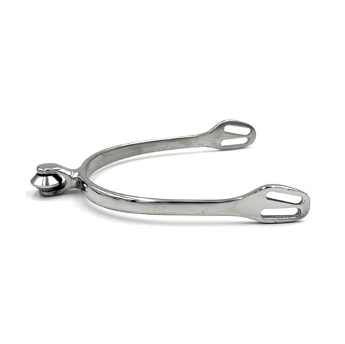 Equine Smile ES1048 ErgoSpur Radsporen horizontal UFO Rad Reitsporen Reiten Sporen Spur hochwertiger Edelstahl (Damen 25 mm) von Equine Smile