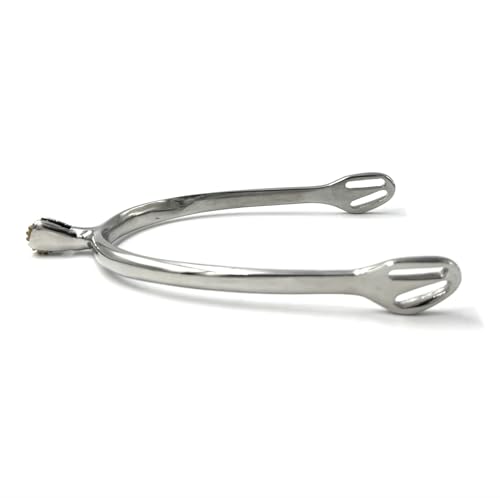 Equine Smile ES1069 ErgoSpur Radsporen Sonnenradsporen mit kleinem Sonnenrad, Kupfer Rowel, Reitsporen, Reiten Sporen, Spur, hochwertiger Edelstahl (Herren 30 mm) von Equine Smile