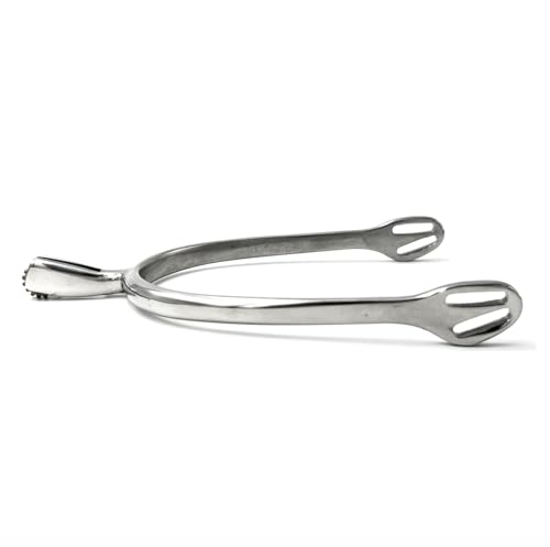 Equine Smile ES1069 ErgoSpur Radsporen Sonnenradsporen mit kleinem Sonnenrad, Kupfer Rowel, Reitsporen, Reiten Sporen, Spur, hochwertiger Edelstahl (Herren 35 mm) von Equine Smile