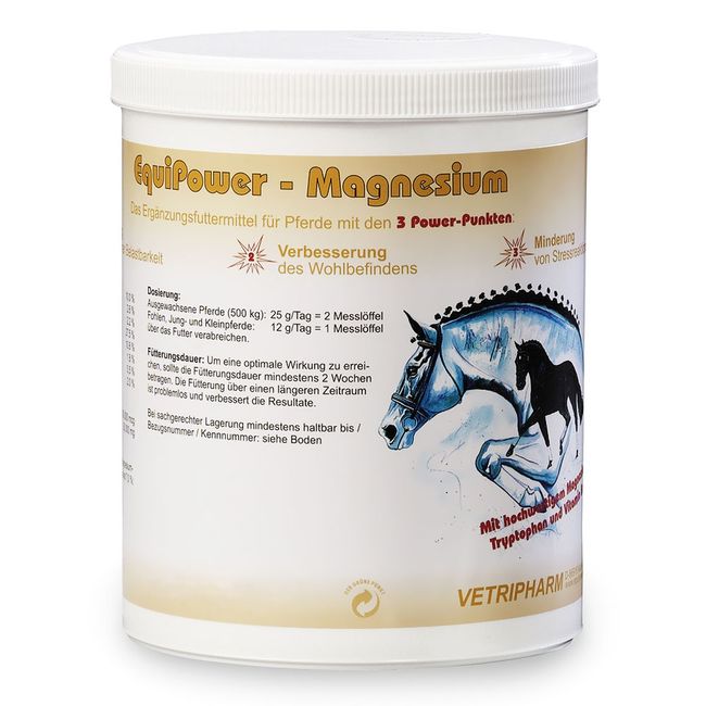 Equipower Magnesium 0,75kg Für das nervliche Wohlbefinden Equipower Magnesium 0,75kg Für das nervliche Wohlbefinden von Equipower