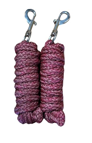 Equipride Führstrick für Halfter für Pferde, tolle Farbkombination, 2 Meter, 2er-Pack (Burgunderrot) von Equipride