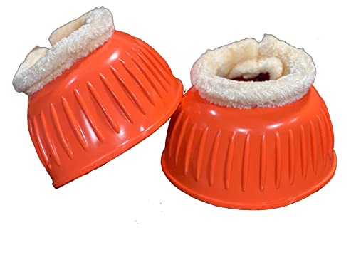 Equipride Gummistiefel mit Kunstpelz, gefüttert, Größe XXL, Orange von Equipride