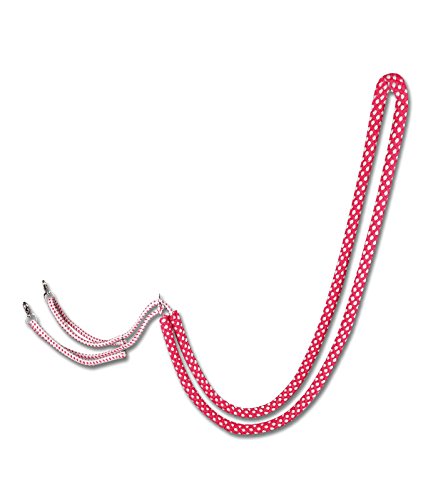 Equipride Longierhilfe aus weicher Baumwolle Farbe rot/grau in Vollkolben und Pony Größe (voll, rot/grau) von Equipride