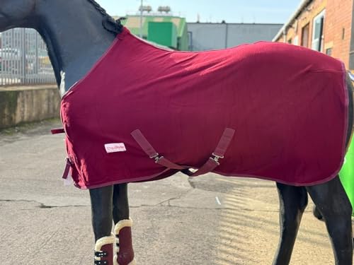 Equipride Pferde-Fleece-Teppich / Reisedecke aus 260 g/m² Fleece für Shetland, Pony, Größe 90 cm bis 200 cm, Burgunderrot von Equipride